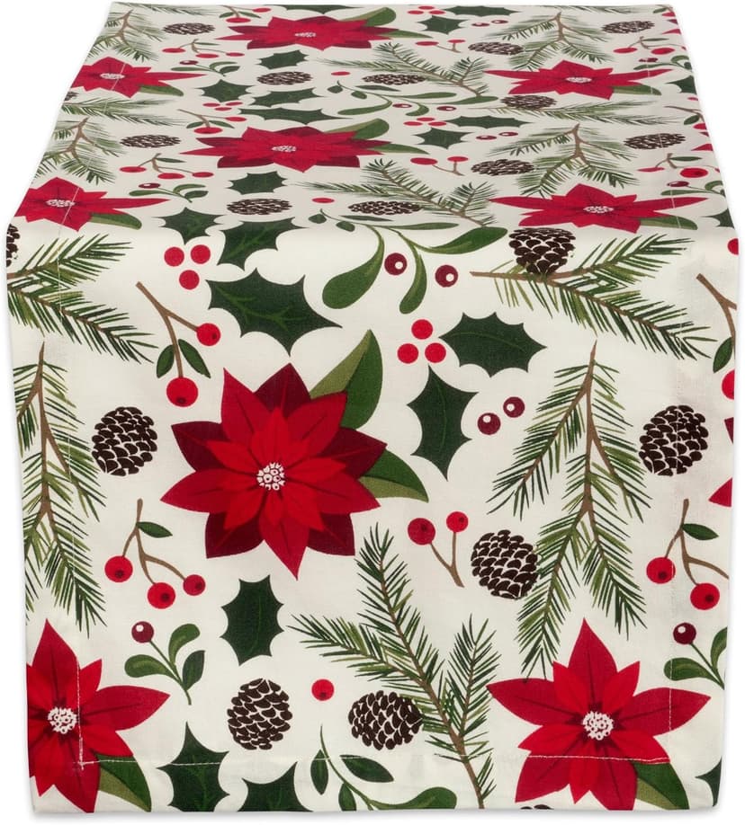DII Poinsettia Table Runner 14x72