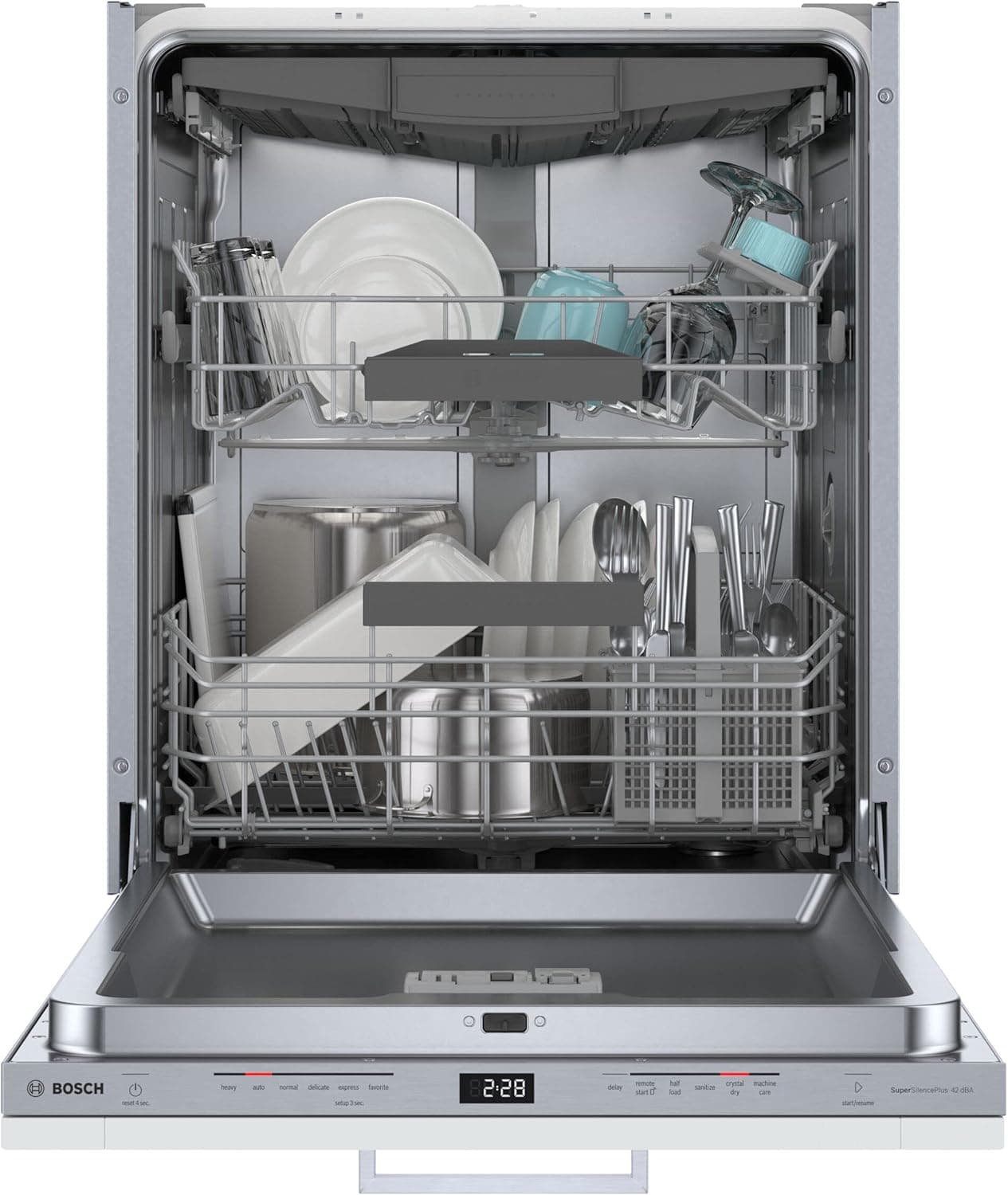 Bosch SHX78CM5N dishwasher with bar handle