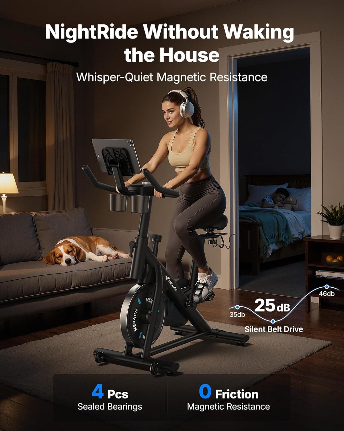 MERACH Exercise Bike with Exclusive App