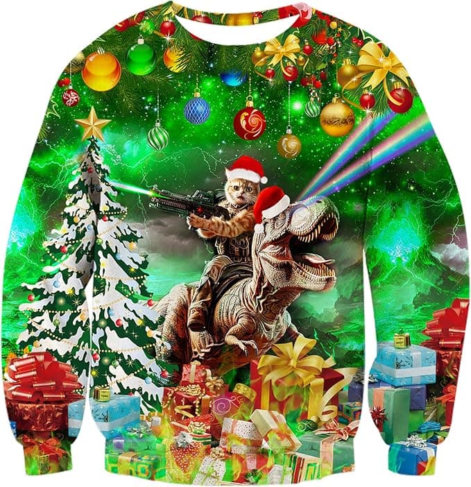 RAISEVERN Christmas Sweatshirt Funny Pullover