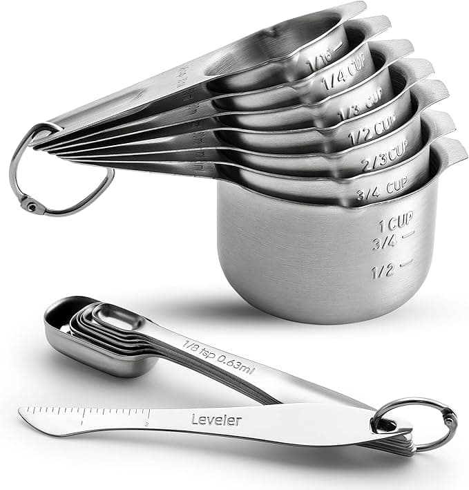 Spring Chef Stainless Steel Measuring Cups and Spoons Set