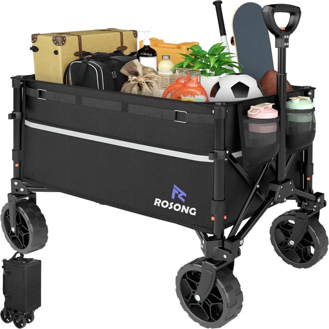 Collapsible Wagon Cart with Wheels Foldable