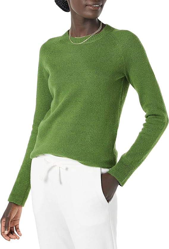 Amazon Essentials Womens Regular-Fit Soft Touch Long-Sleeve Crewneck Sweater