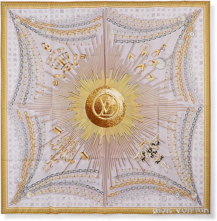 Louis Vuitton Pre-Loved Purple & Multicolor Monogram Silk Scarf, Purple - Scarves - $850.00