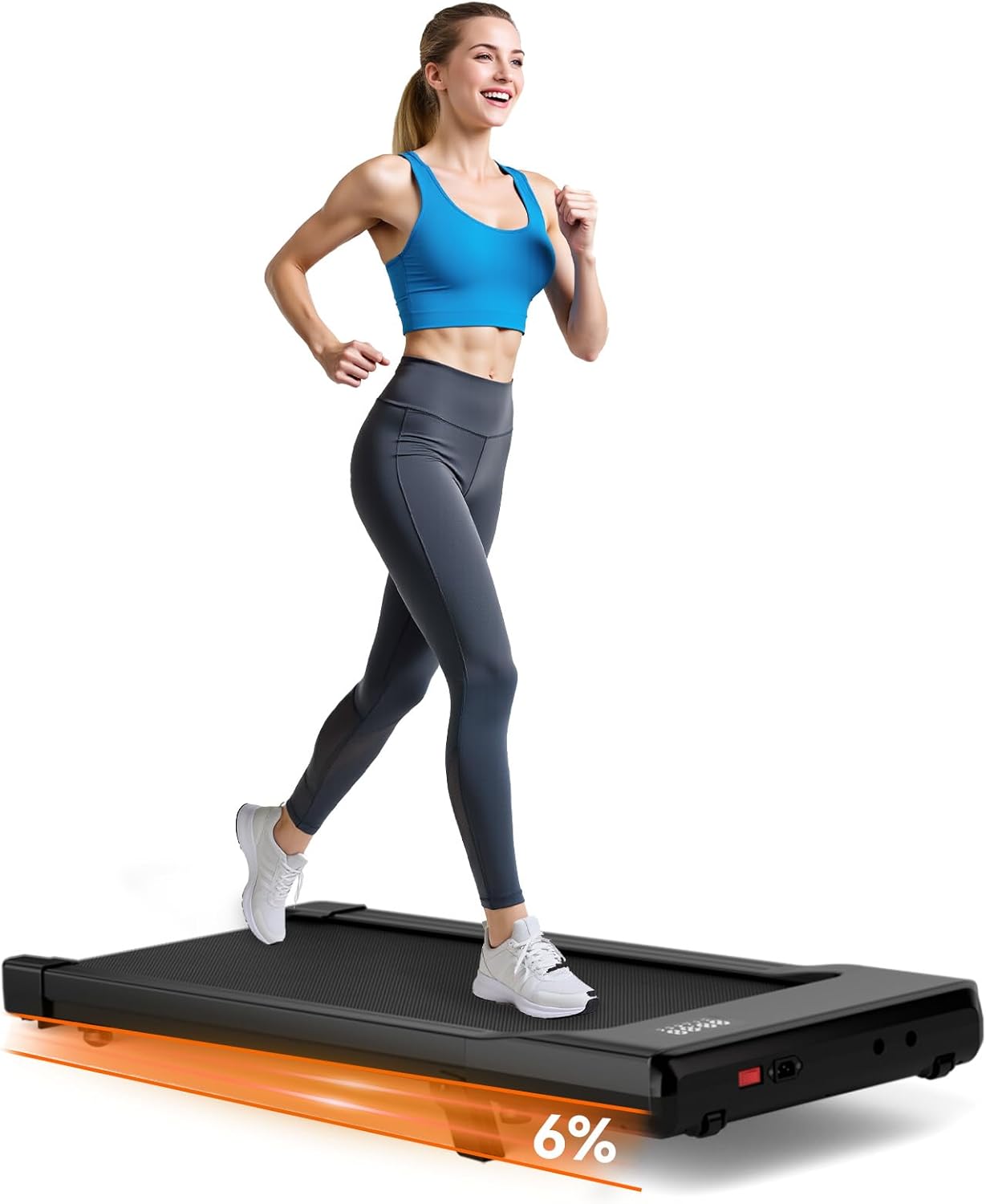 DeerRun Walking Pad with Incline - Best Under Desk Treadmill for Home Office