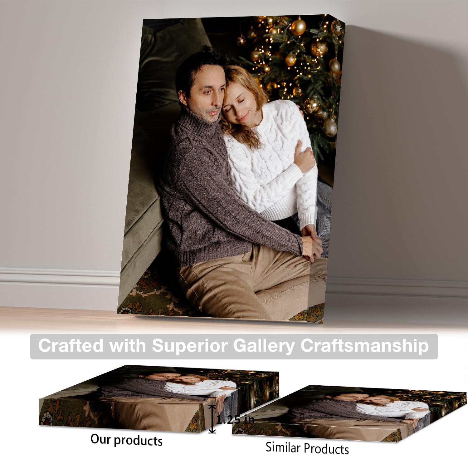 Personalized custom canvas print for couples - sentimental wall art