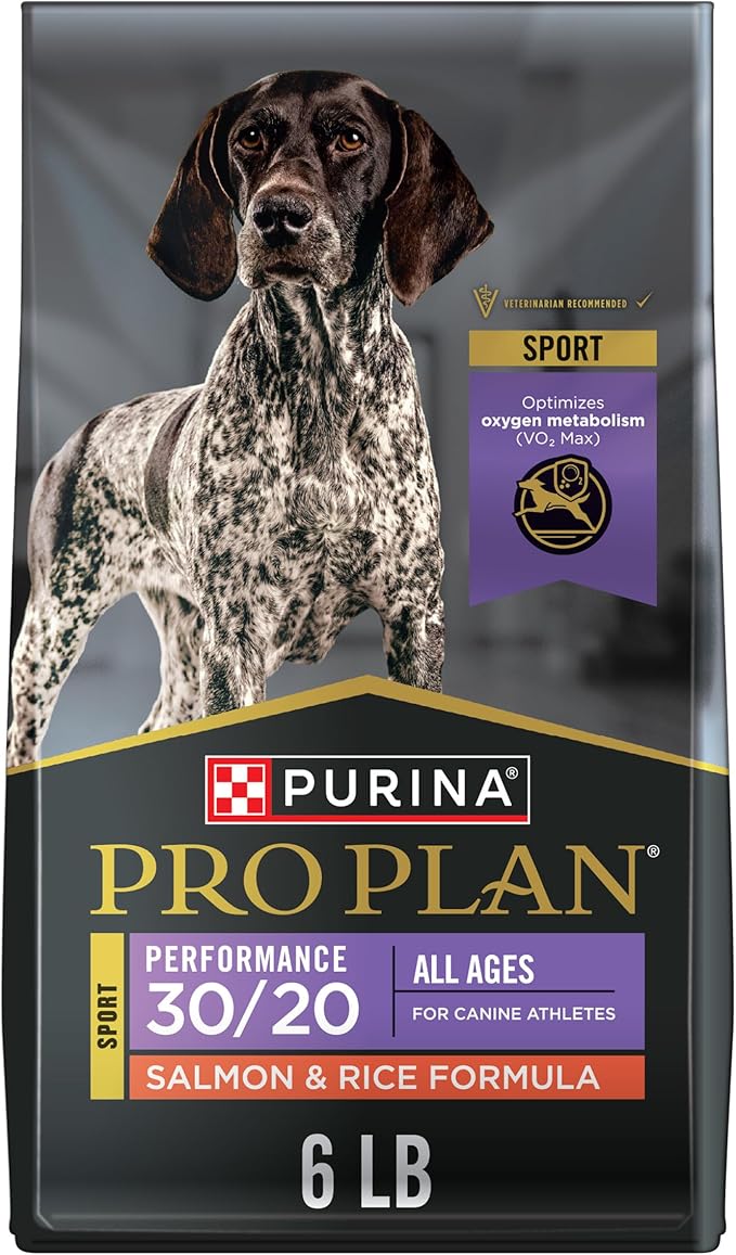 Purina Pro Plan Sport 30 20 salmon and rice performance dog food bag