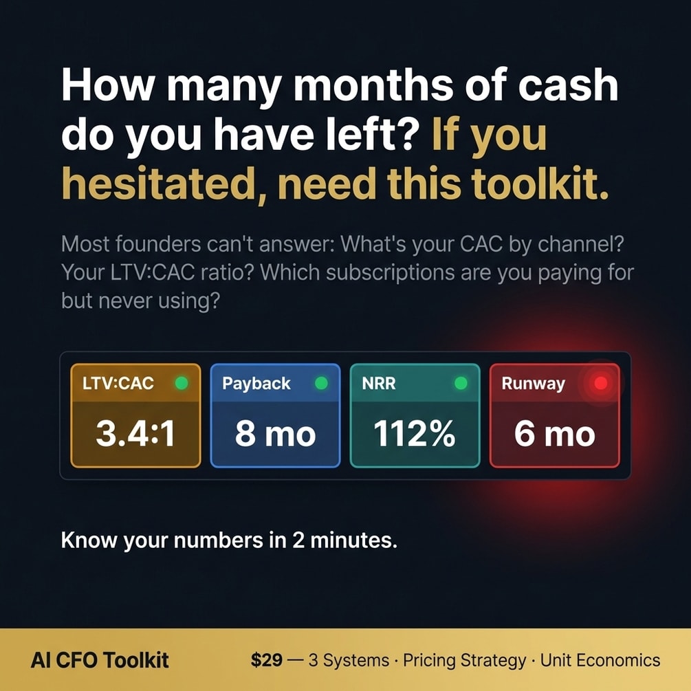 Finance ops cfo briefing runway unit economics cash burn