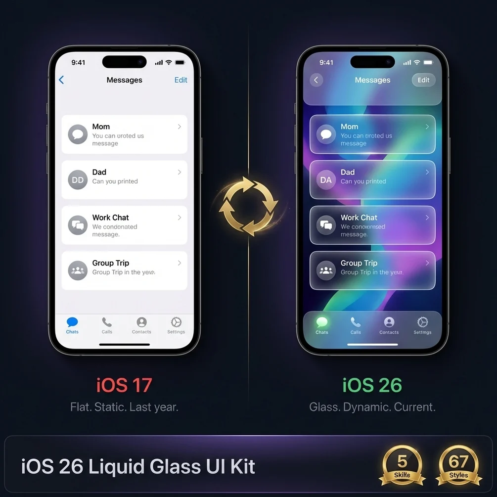 Liquid glass variants swiftui uikit code