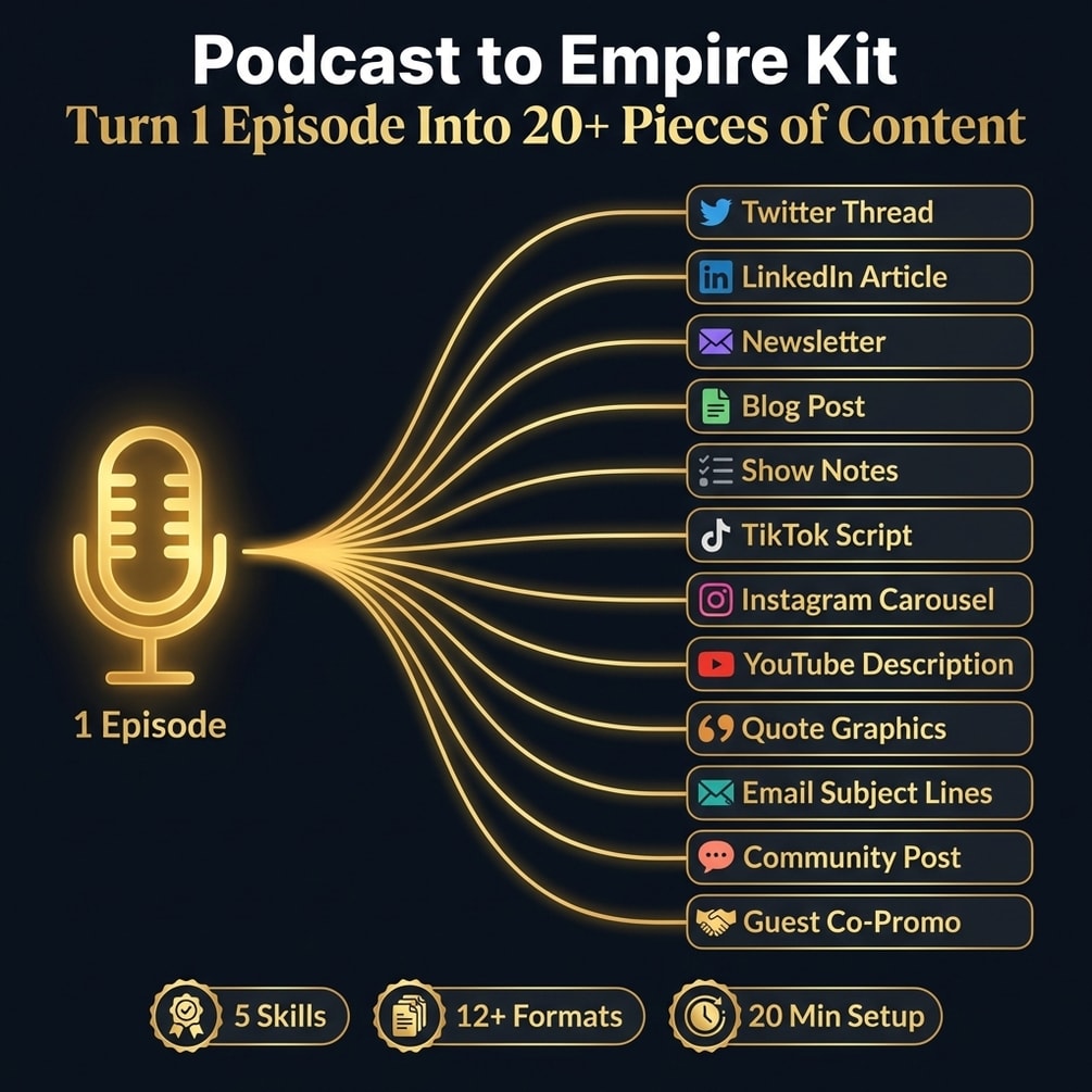 Podcast to empire kit 5 skills 12 content formats