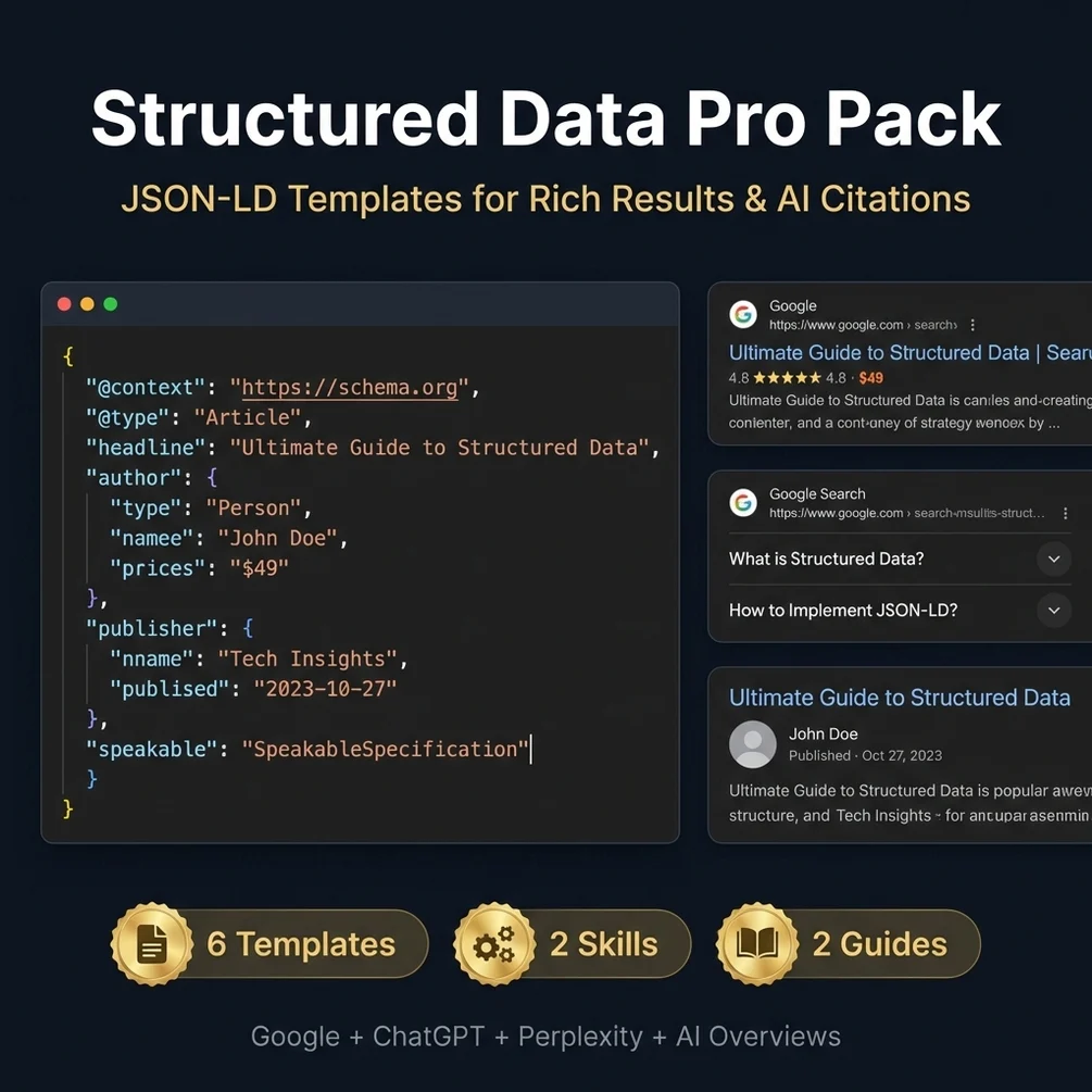Structured data pro pack json ld schema templates