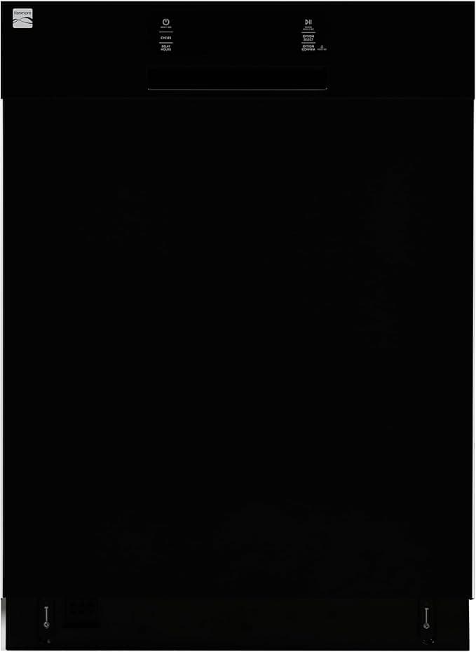 Kenmore 24" Built-in Stainless Steel Tub Dishwasher SmartWash, Smart Dry, and MoreSpace Adjustable Rack, Energy Star Certified, Black