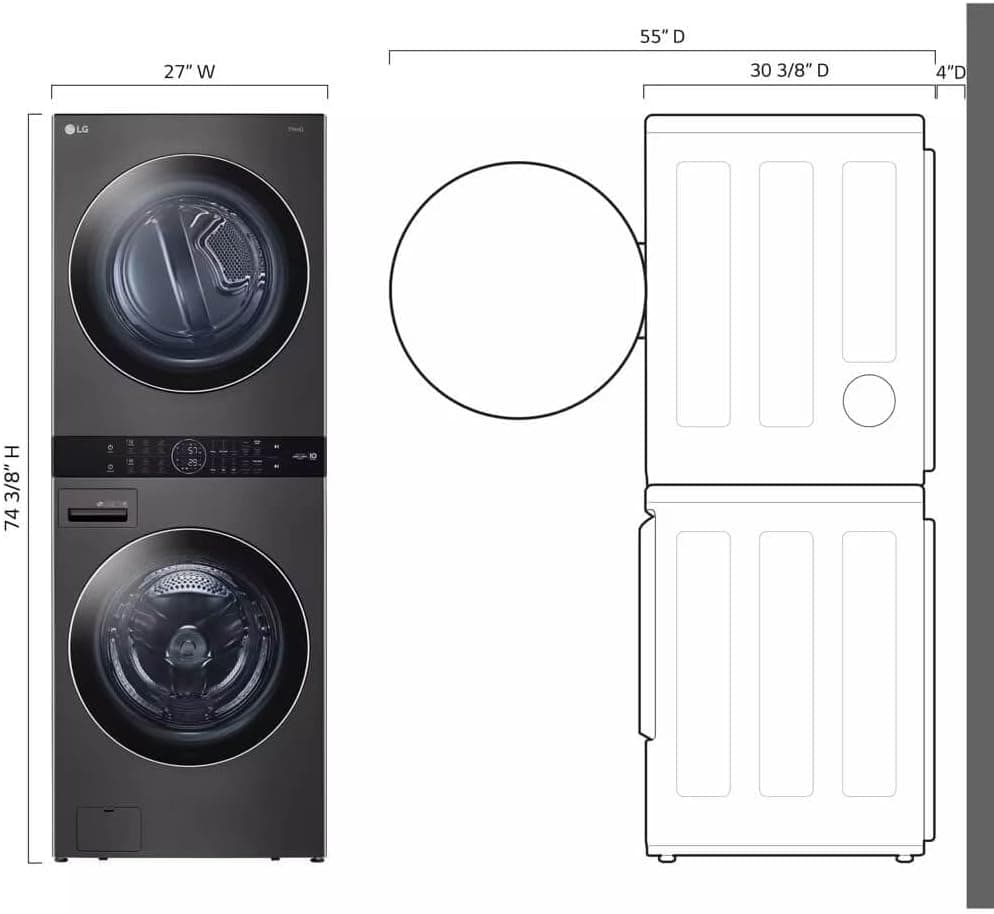 LG WashTower Stacked Smart Laundry Center