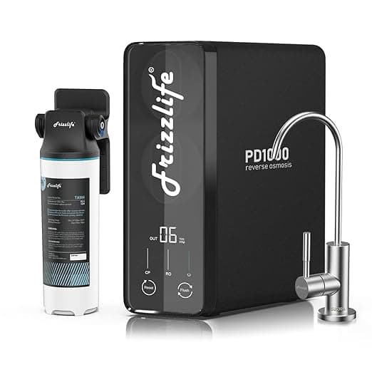 Frizzlife 1000GPD Reverse Osmosis Water Filter with Alkaline Mineral pH+