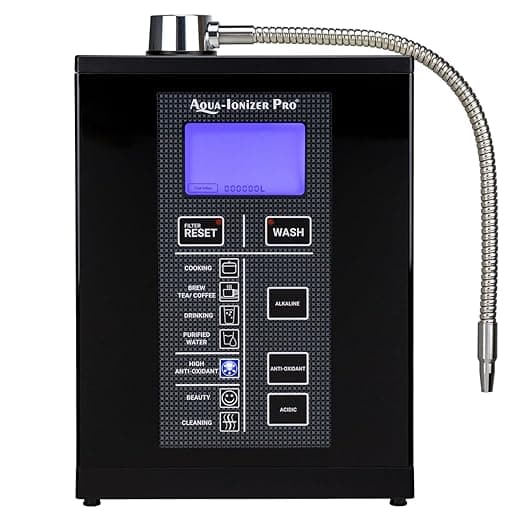 Aqua Ionizer Deluxe 9.5 Anti-Oxidant Boost Water Ionizer with pH 3.0-11.5 Alkaline Water Filtration