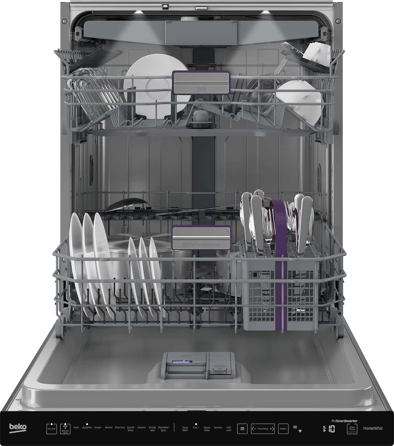 Beko DDT39434XIH dishwasher stainless front