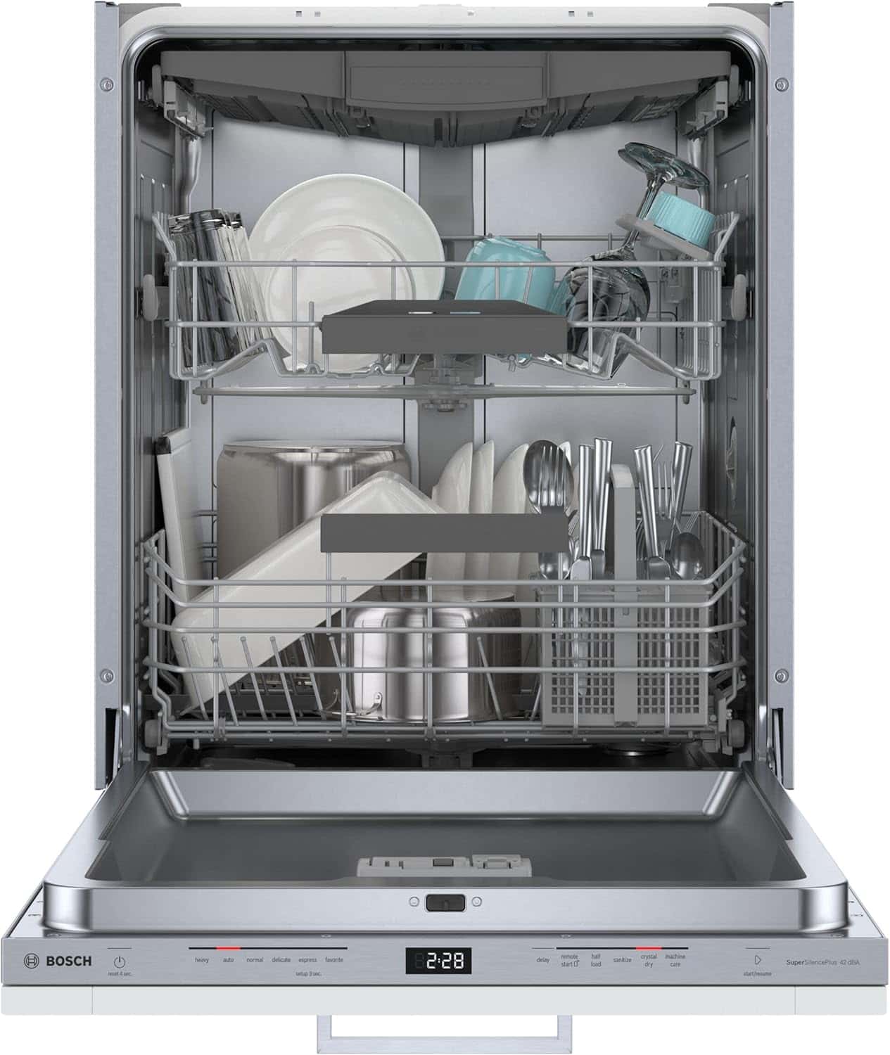 Bosch SHX78CM5N dishwasher with bar handle