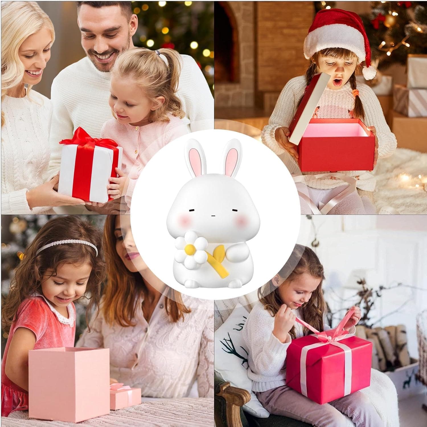 Lunny rechargeable baby night light glowing softly in a nursery