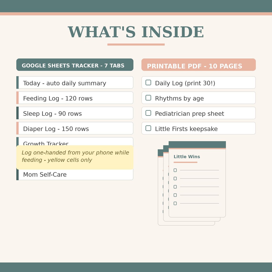 New Mom Baby Tracker — printable planner on Etsy
