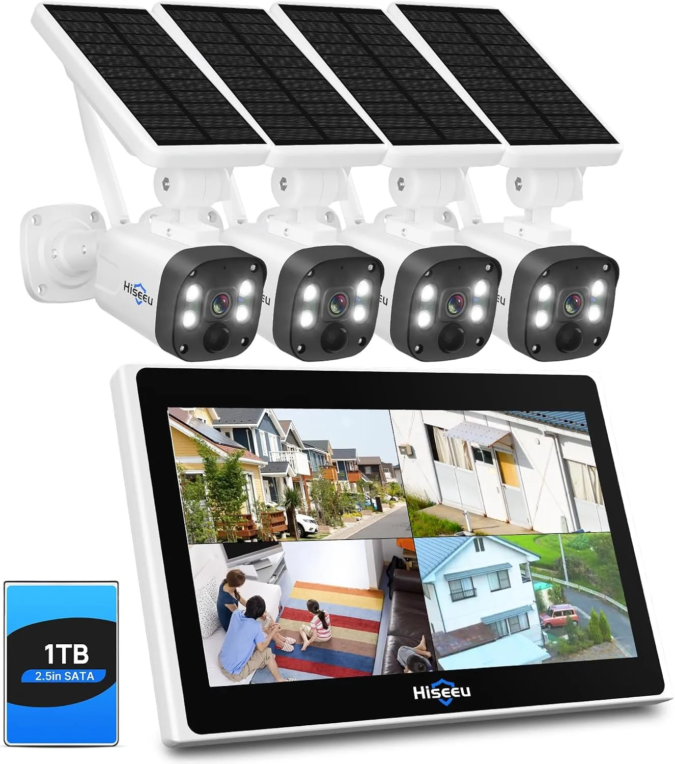 Hiseeu Solar Home Security Camera System