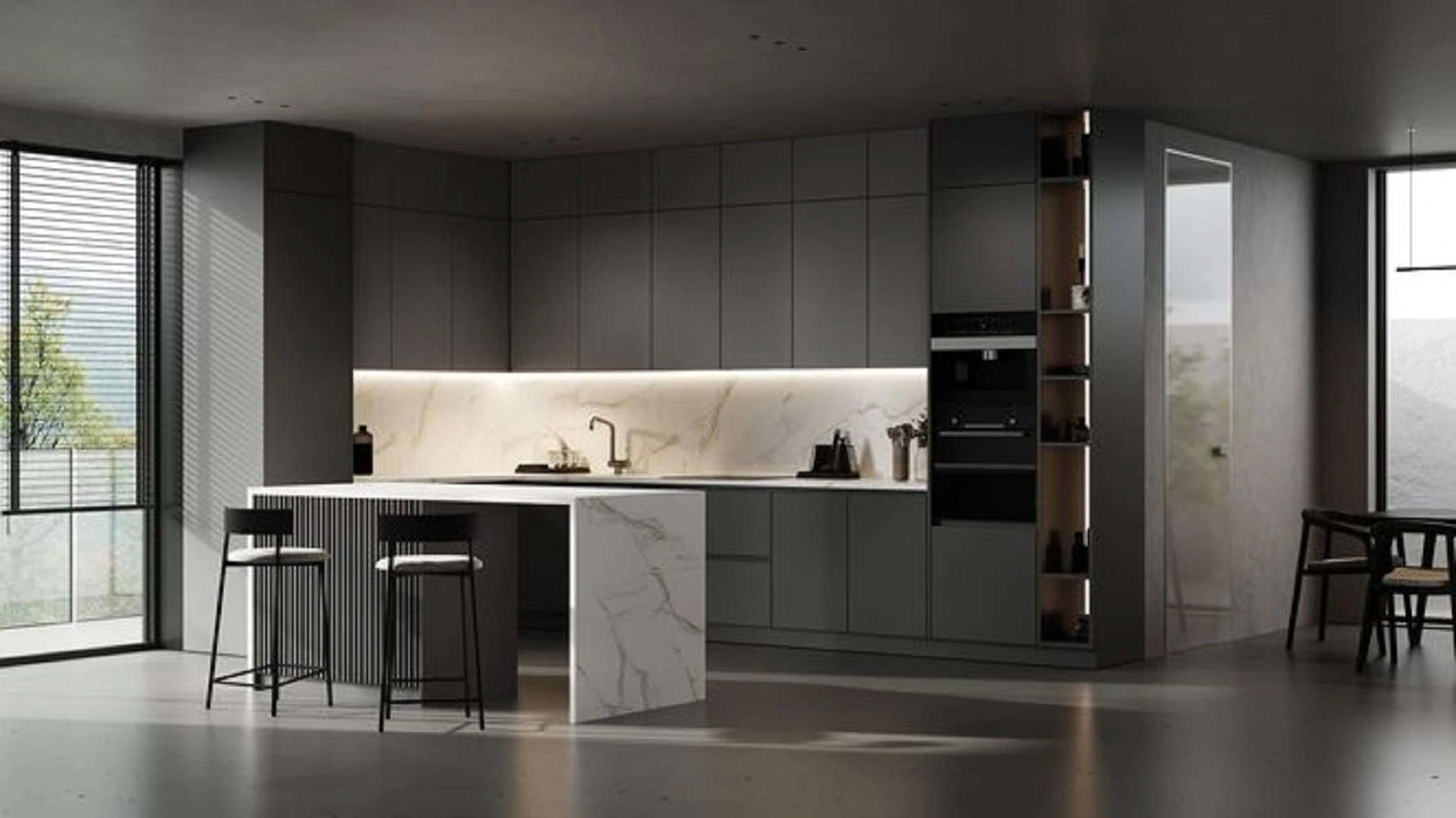 Invisible Refrigerators and Slab Backsplashes: Luxury Kitchen Trend 2025